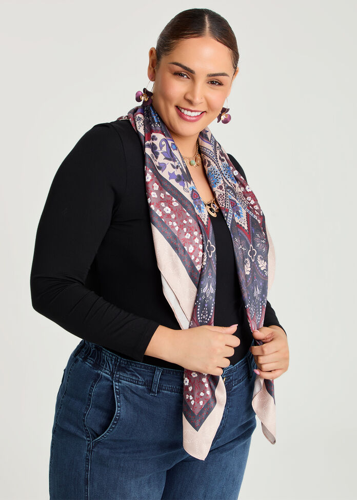 Bohemian Print Small Scarf, , hi-res