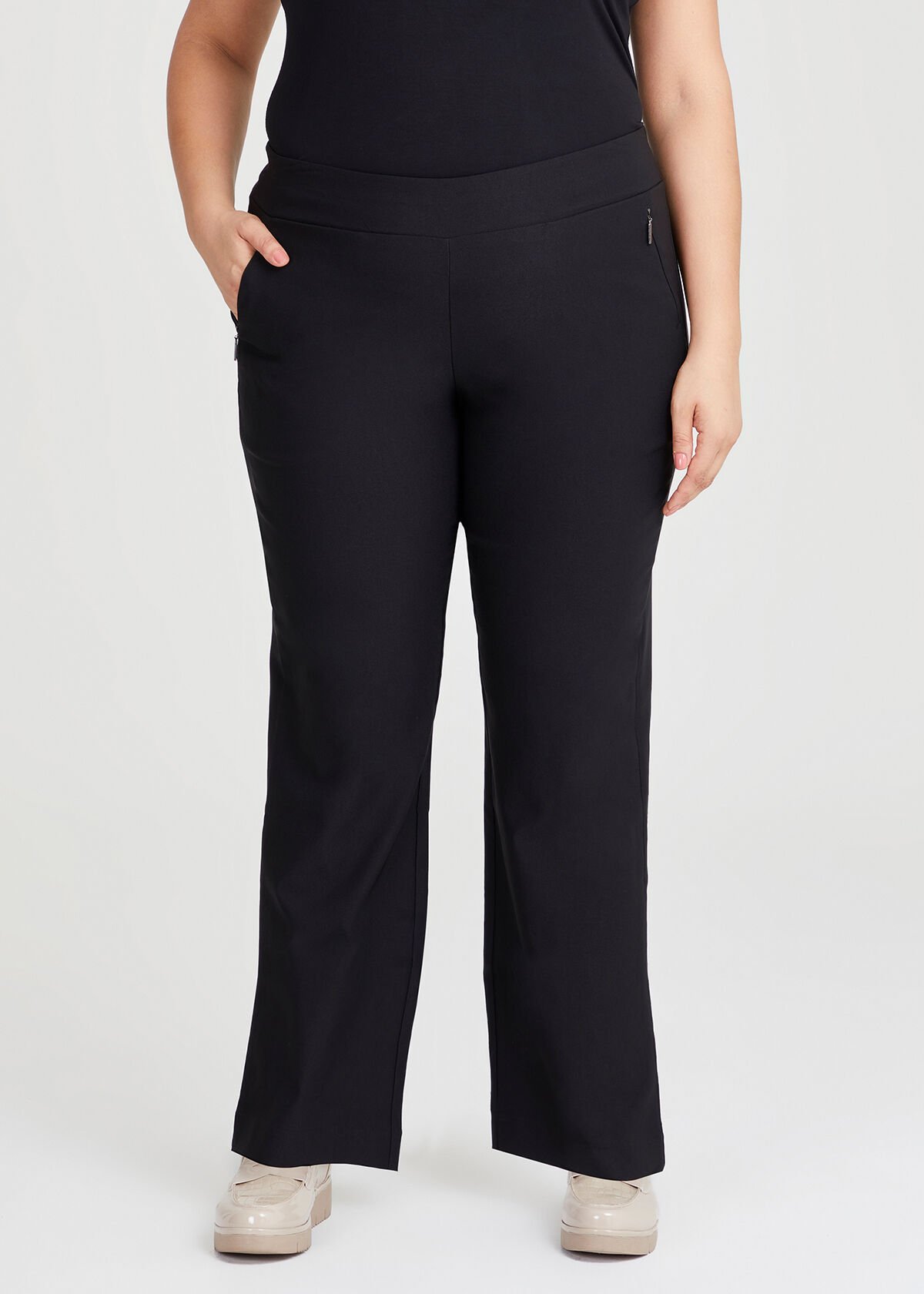 Shop Plus Size Tall Alex Workwear Pant in Black Taking Shape AU