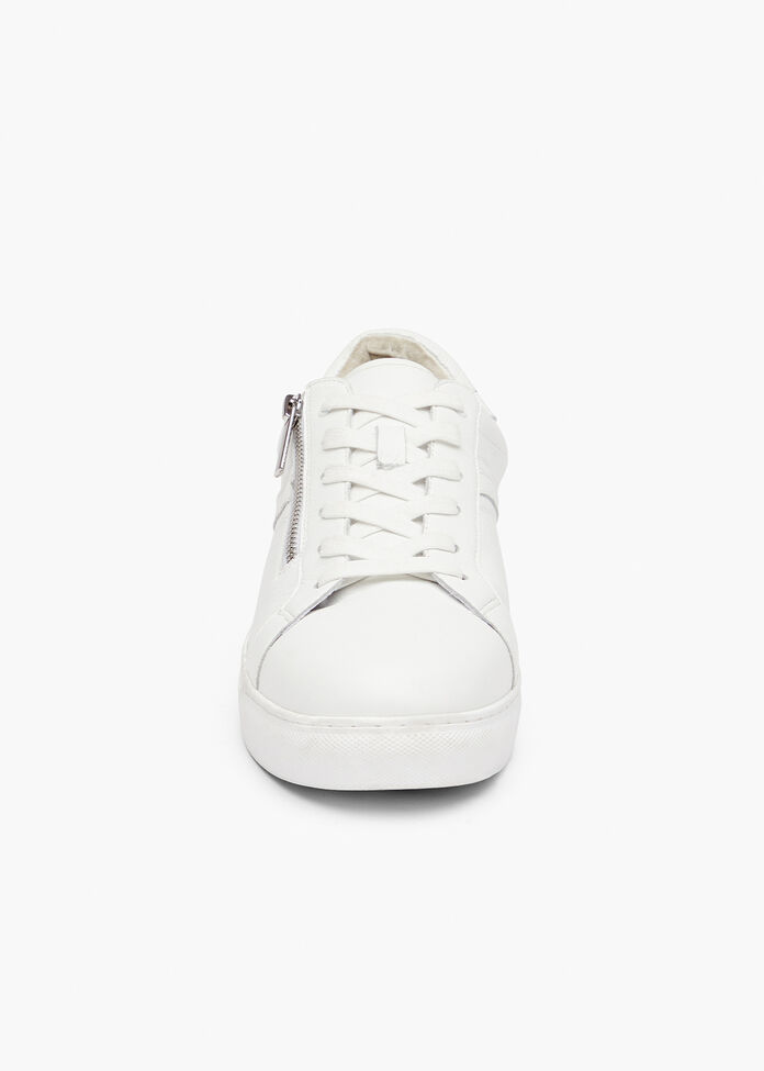 Orthotic Leather Zip Sneaker, , hi-res