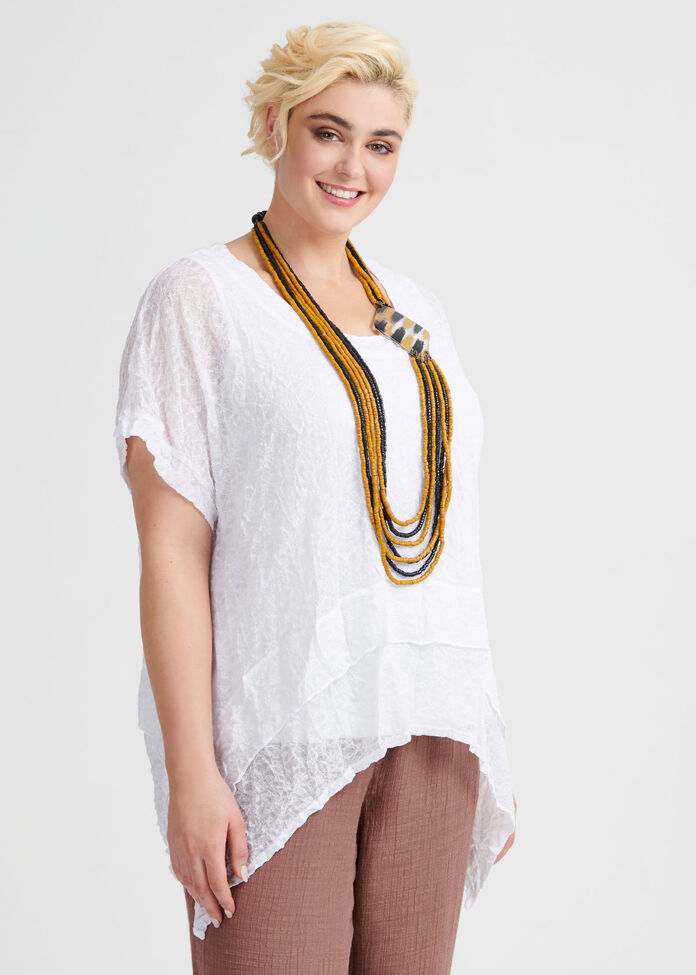 Shop Plus Size Lace Mesh Top in White | Sizes 12-30 | Taking Shape AU