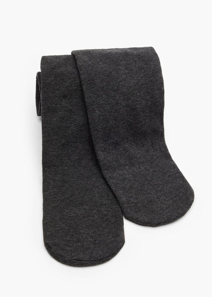 Opaque Cotton Blend Tights, , hi-res