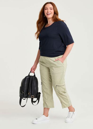 Plus Size Castaway Cargo 3/4 Pocket Pant