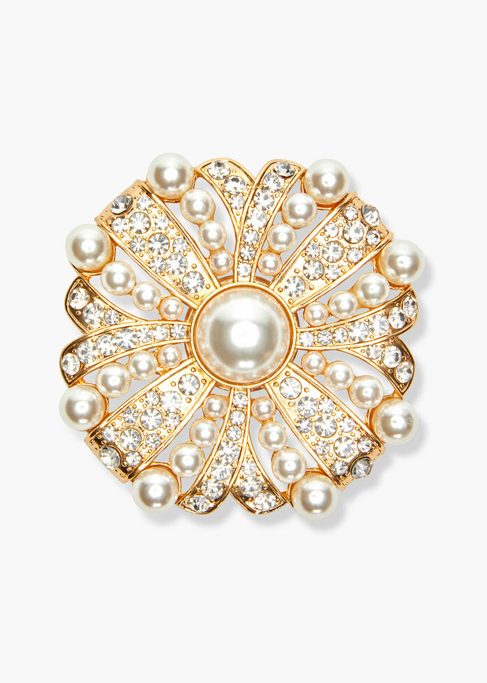 Pearl Bloom Brooch, , hi-res