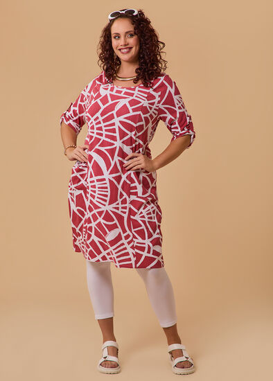 Plus Size Tulip Natural Print Dress