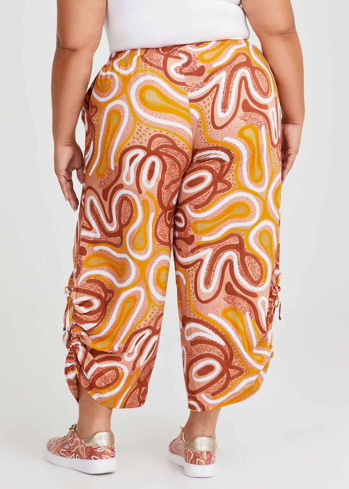 Shop Plus Size Elverina Garbara Linen Tie Pant in Multi Taking Shape AU