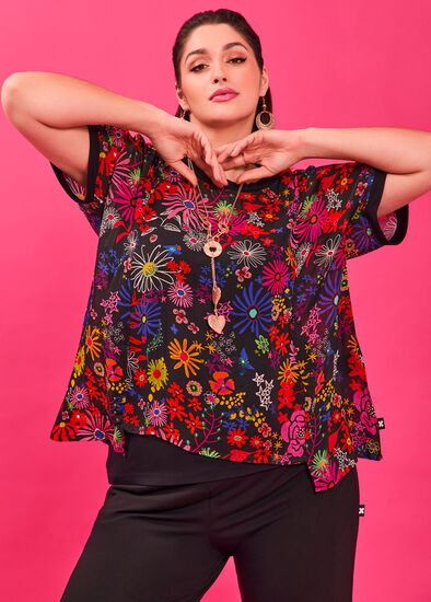 Plus Size Natural Suki Floral Overtop