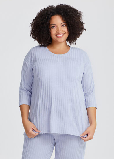 Plus Size Cosy Rib Lounge Top