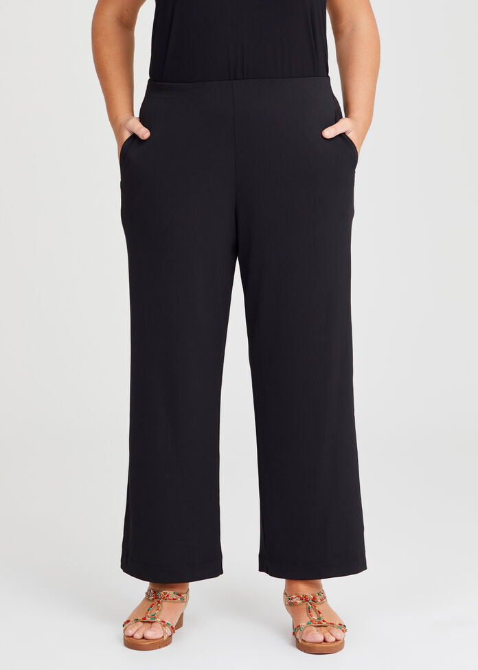 Tall Audrey Wide Leg Pants Black: Plus Size Women's Taking Shape NZ
