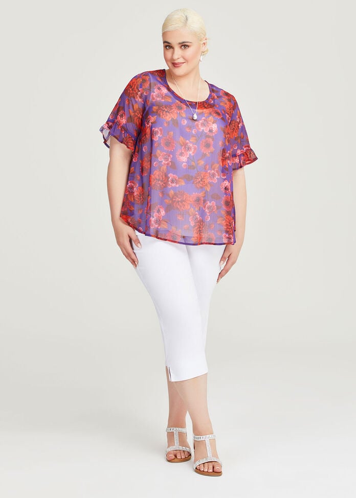Shop Plus Size Margaret Natural Top in Purple | Sizes 12-30 | Taking ...