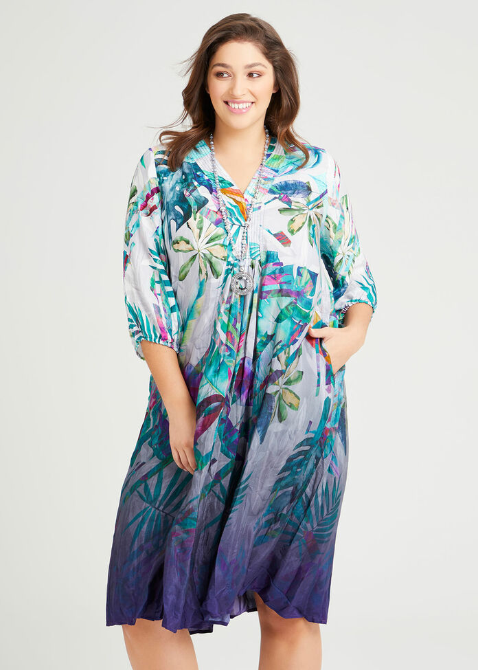 Shop Plus Size Latitude Natural Ombre Dress in Print | Taking Shape AU