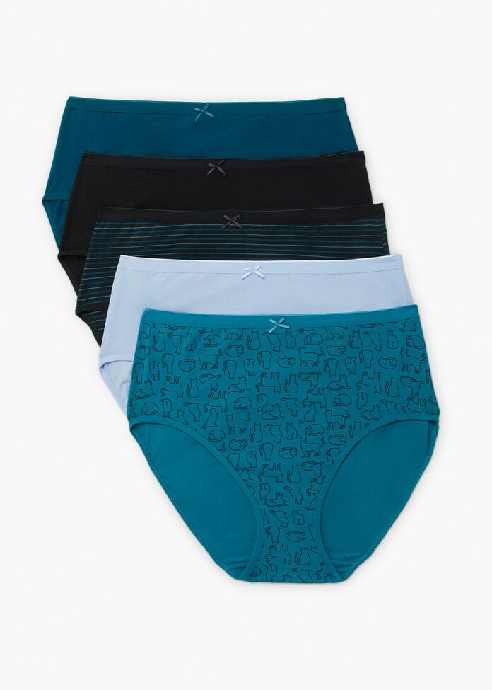 5 Pack Cotton Cat Briefs, , hi-res