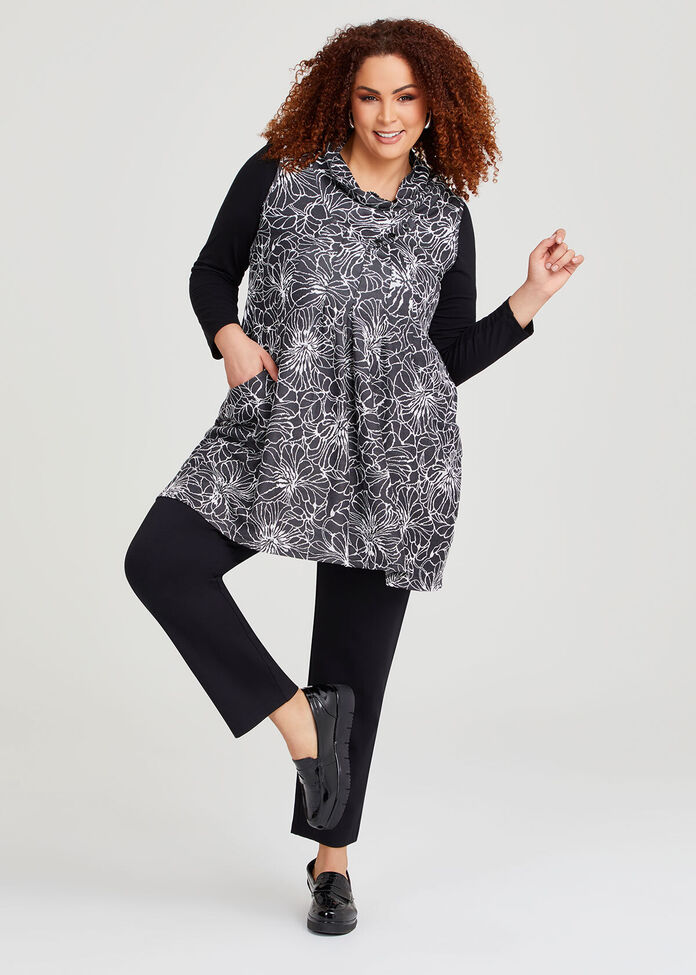 Jacquard Floral Tunic, , hi-res