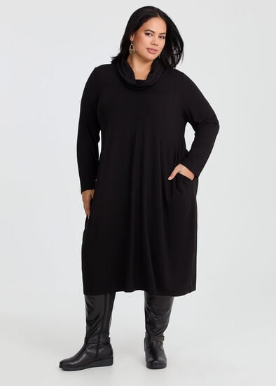 Plus Size Tulip Natural Collar Dress