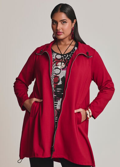 Plus Size Bamboo Ponte Carmine Jacket