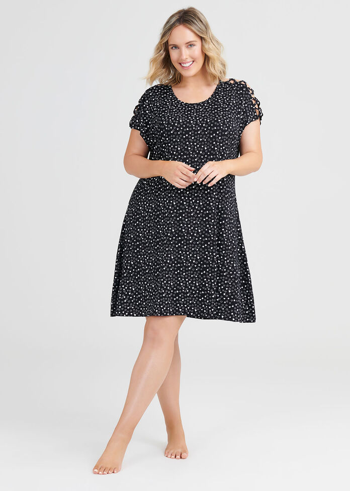 Bamboo Love Heart Pj Dress, , hi-res
