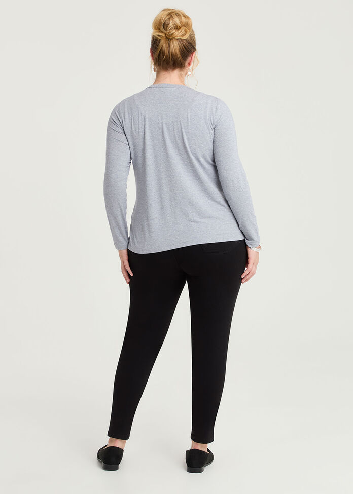 Australian Wool Blend Cardigan, GREY MARLE, hi-res