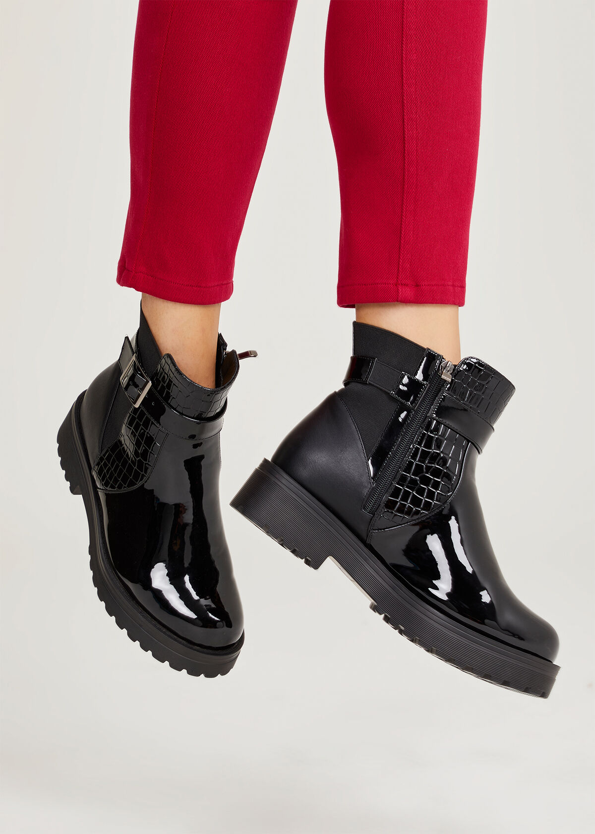 Shop Croc Patent Zip Boot Comfortable Shoes Taking Shape AU