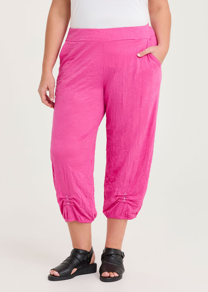 Crush Tuck Lantern Crop Pant, , hi-res