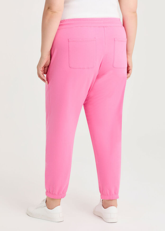 Cotton Logo Relaxed Trackpant, PINK WINK, hi-res