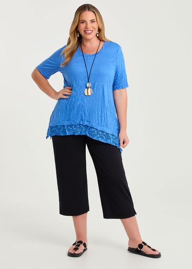 Plus Size Pima Cotton Culotte Pant