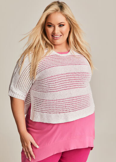 Plus Size Pointelle Sparkle Overtop