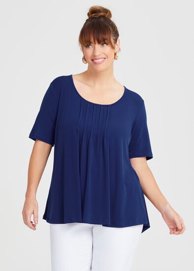 Plus Size Pintuck Detail Top
