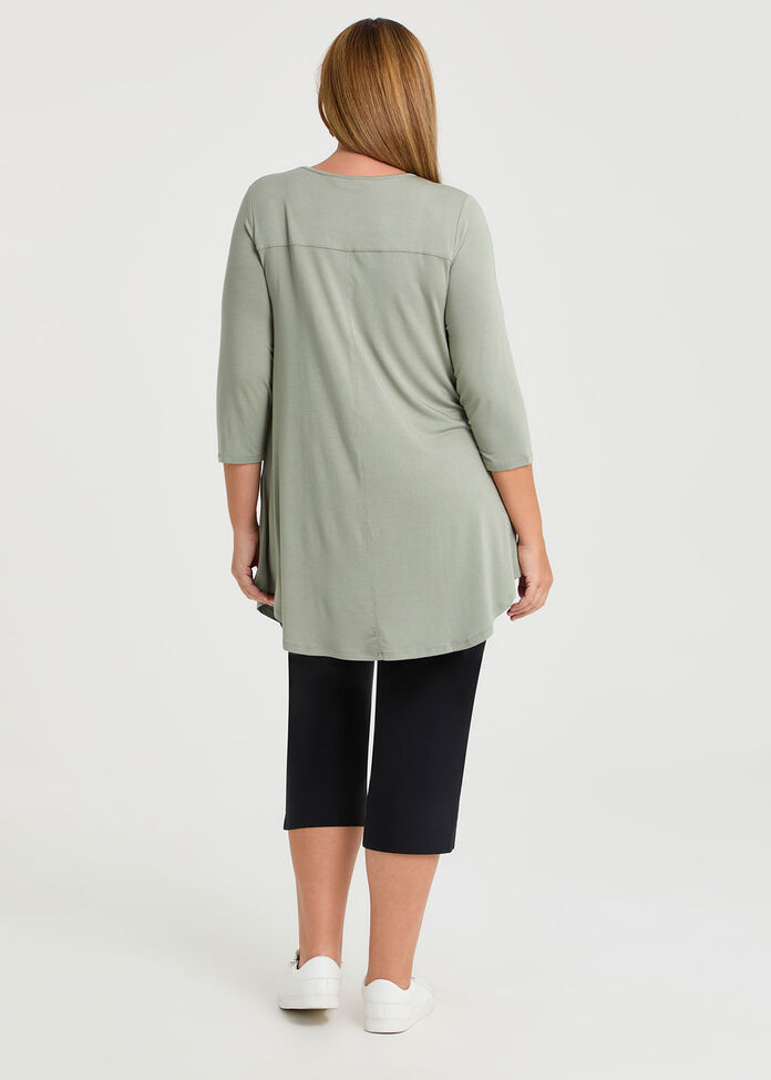 Bamboo Base 3/4 Sleeve Top, , hi-res