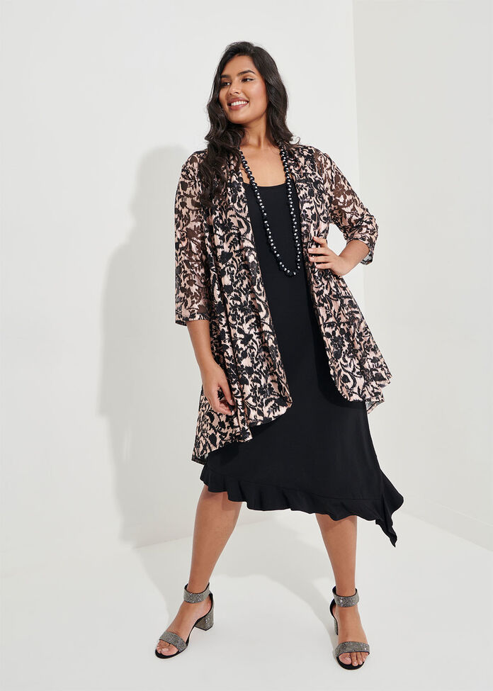 Hue And Me Foil Cardi, , hi-res