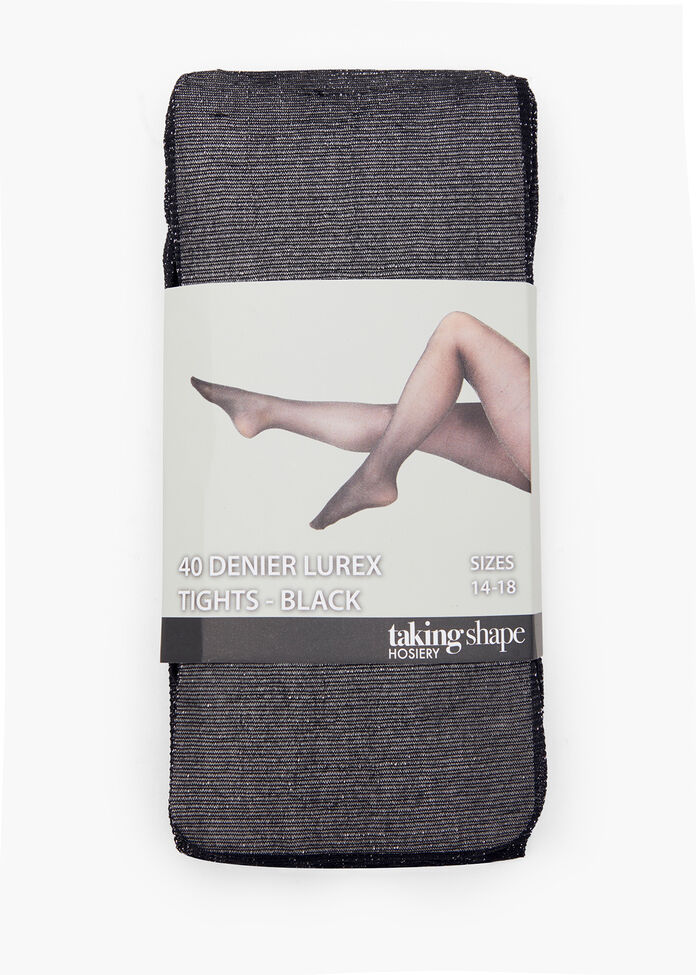 40 Denier Lurex Sparkle Tights, , hi-res