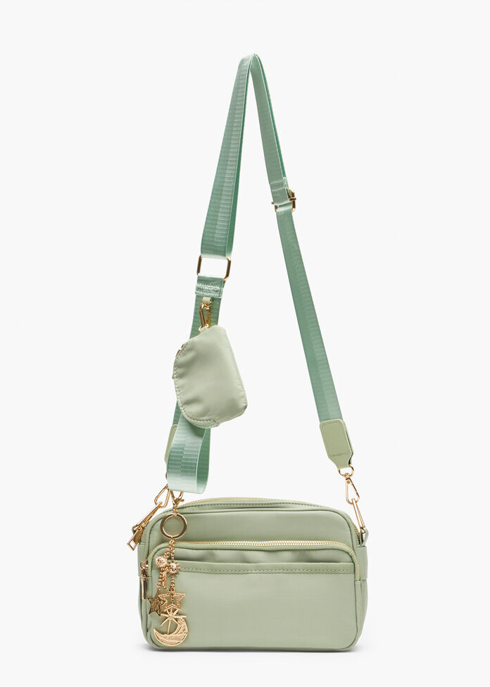 Nylon Zip Coin Purse, , hi-res