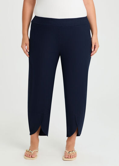 Plus Size Lantern Stretch Linen Pant