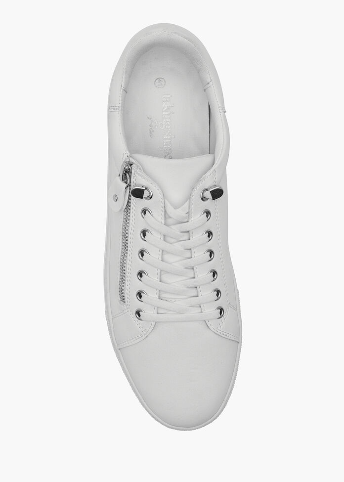 White Side Zip Sneaker, , hi-res
