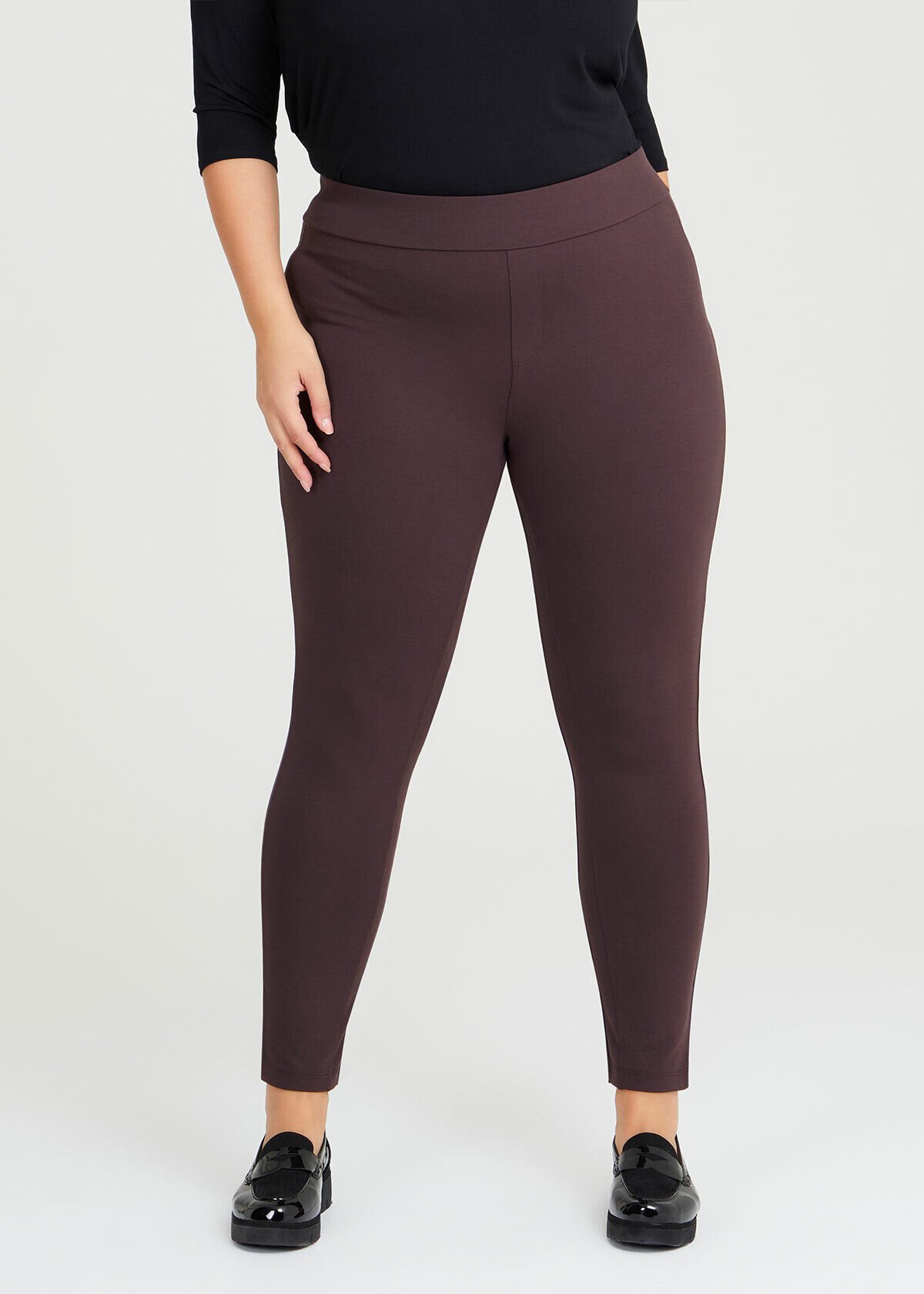 Brown outlet ponte pants