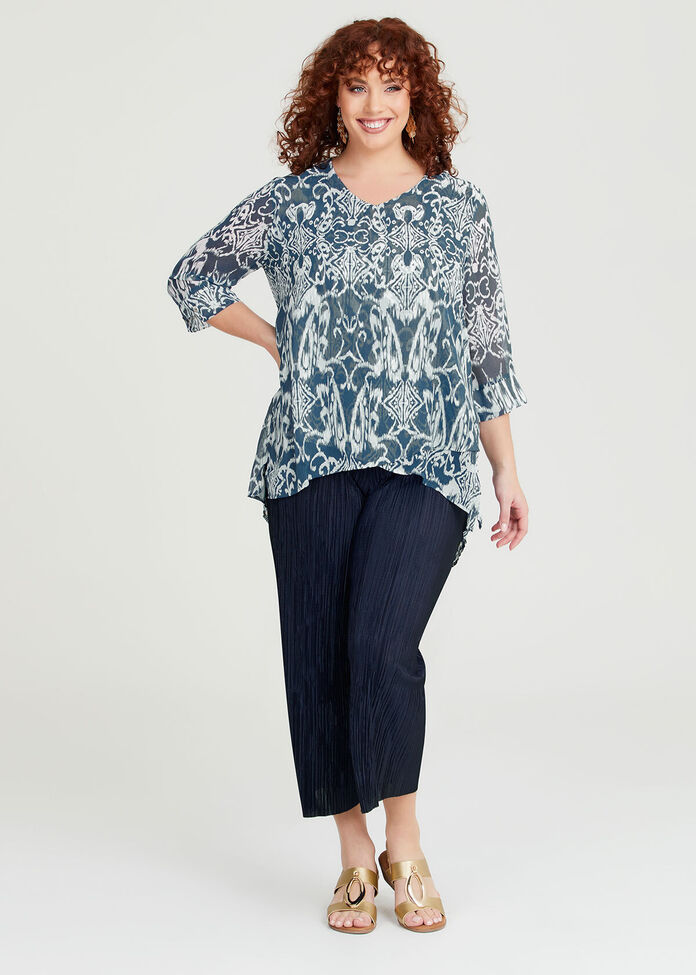 Shop Plus Size Pleat Culotte Pant in Blue | Sizes 12-30 | Taking Shape NZ
