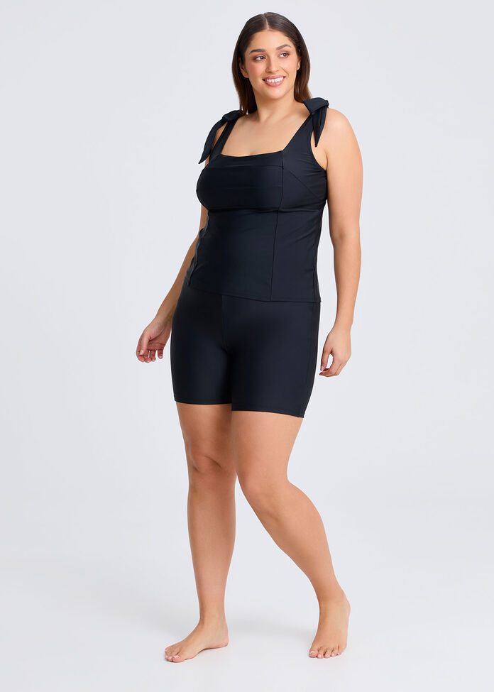 Seam Detail Slim Line Tanikini, BLACK, hi-res