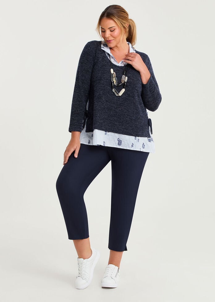 Waffle Snug & Stripe Top, , hi-res