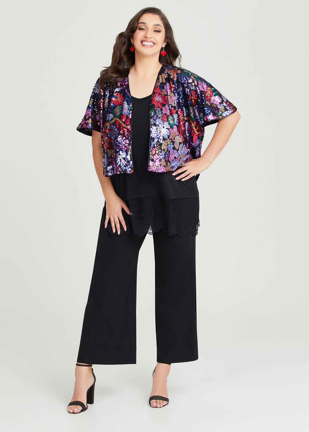 Plus size hot sale floral pants