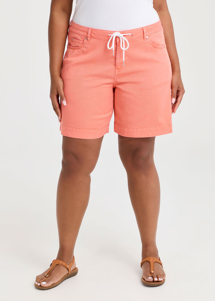 Lyocell Blend Denim Short, , hi-res