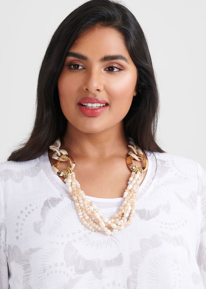 Pearl Links Necklace, , hi-res