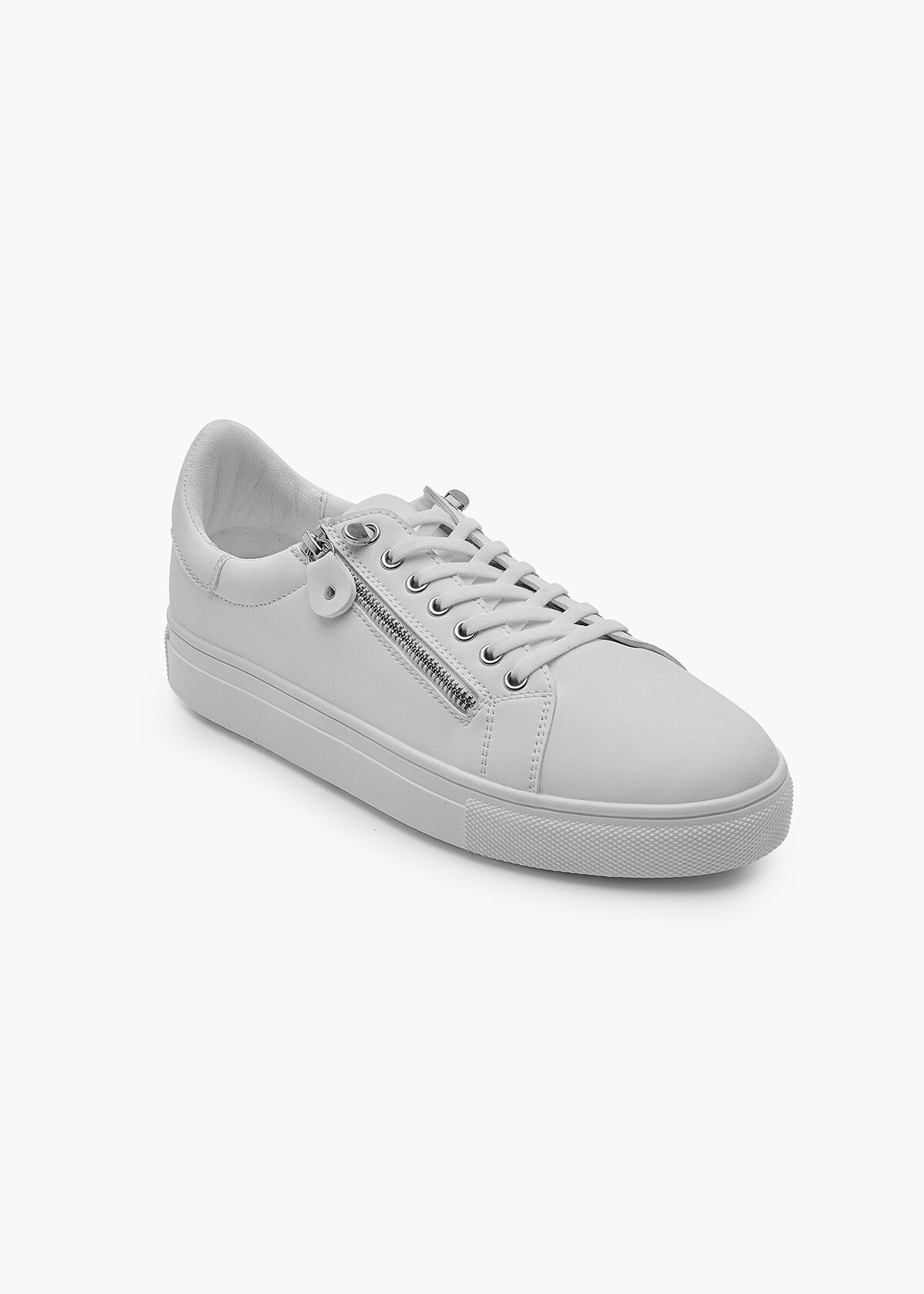 White hotsell zip shoes