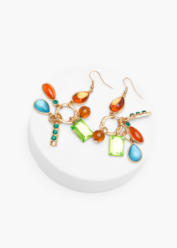 Beaded Statement Earrings, , hi-res