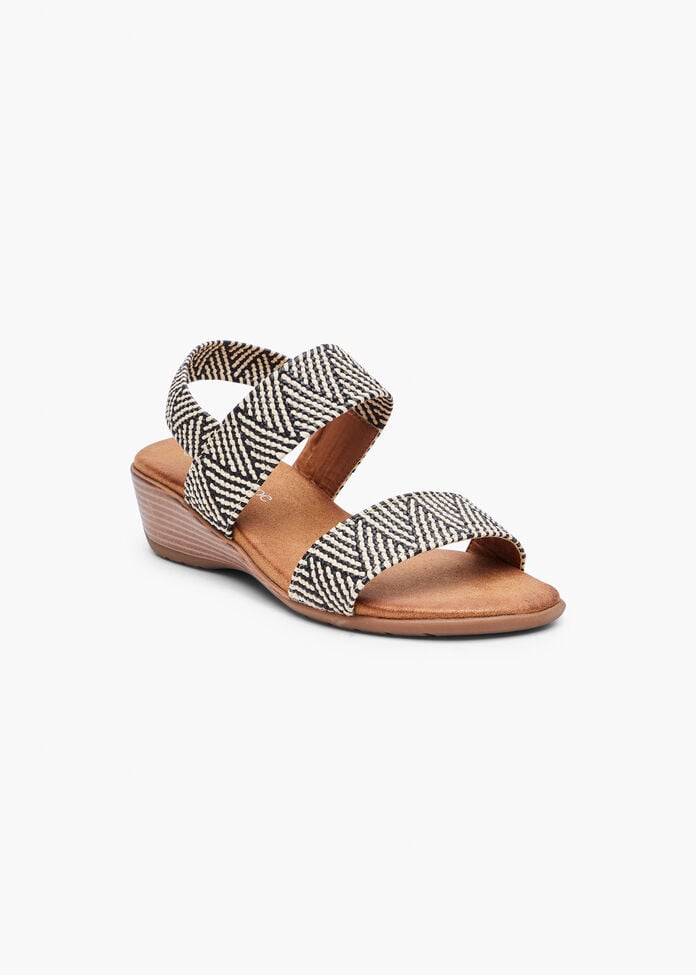 Elastic Wedge Sandal, , hi-res