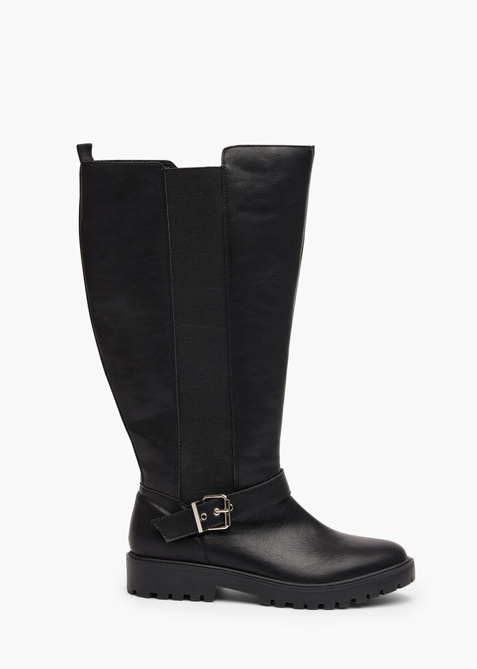 Chunky Knee High Boot, BLACK, hi-res