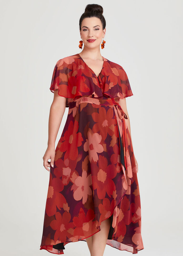 Livia Floral Wrap Maxi Dress, , hi-res