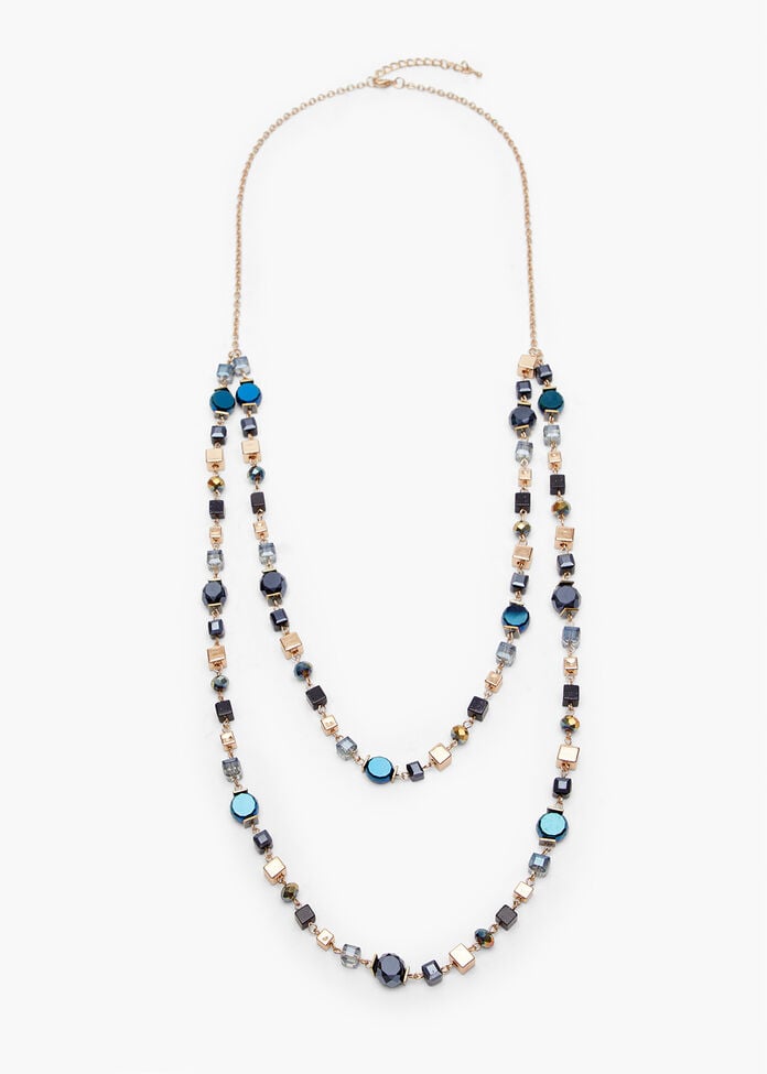 Crystal Layered Necklace, , hi-res