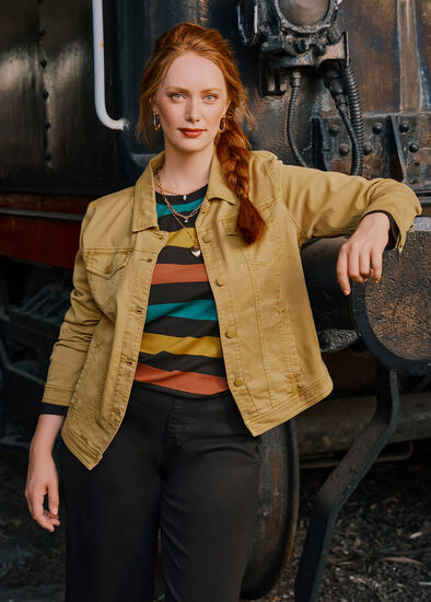 Plus Size Lyocell Blend Stretch Jacket