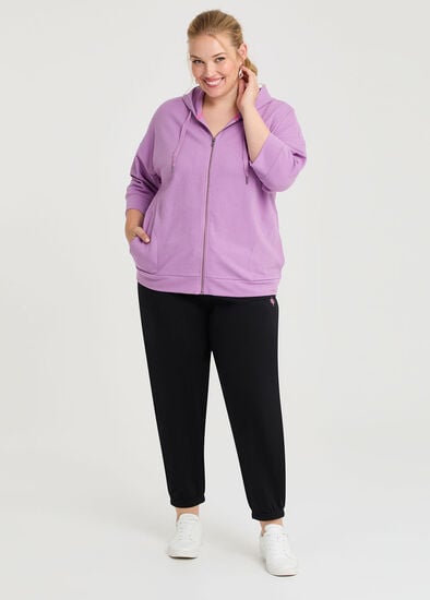 Plus Size Cotton Logo Relaxed Trackpant