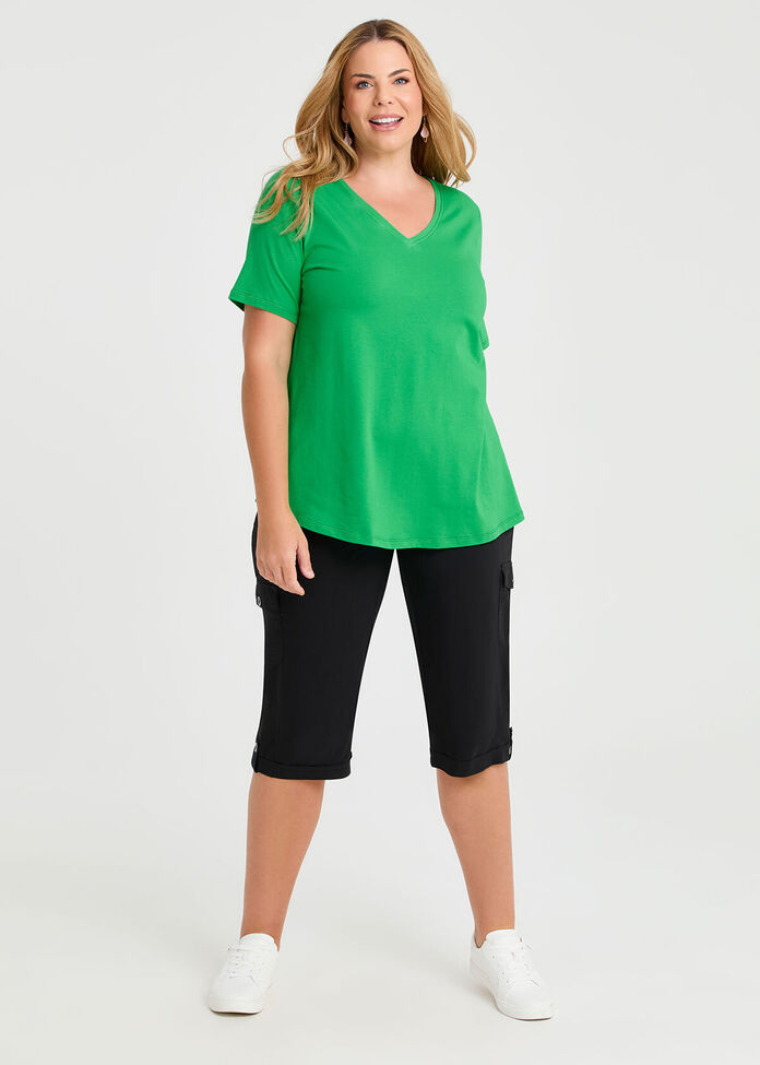 Organic Cotton V-neck T-shirt, , hi-res