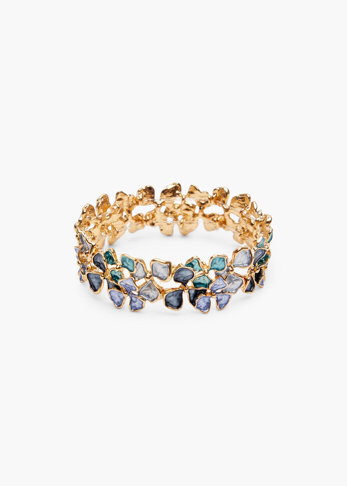 Enamel Flower Stretch Bracelet, , hi-res