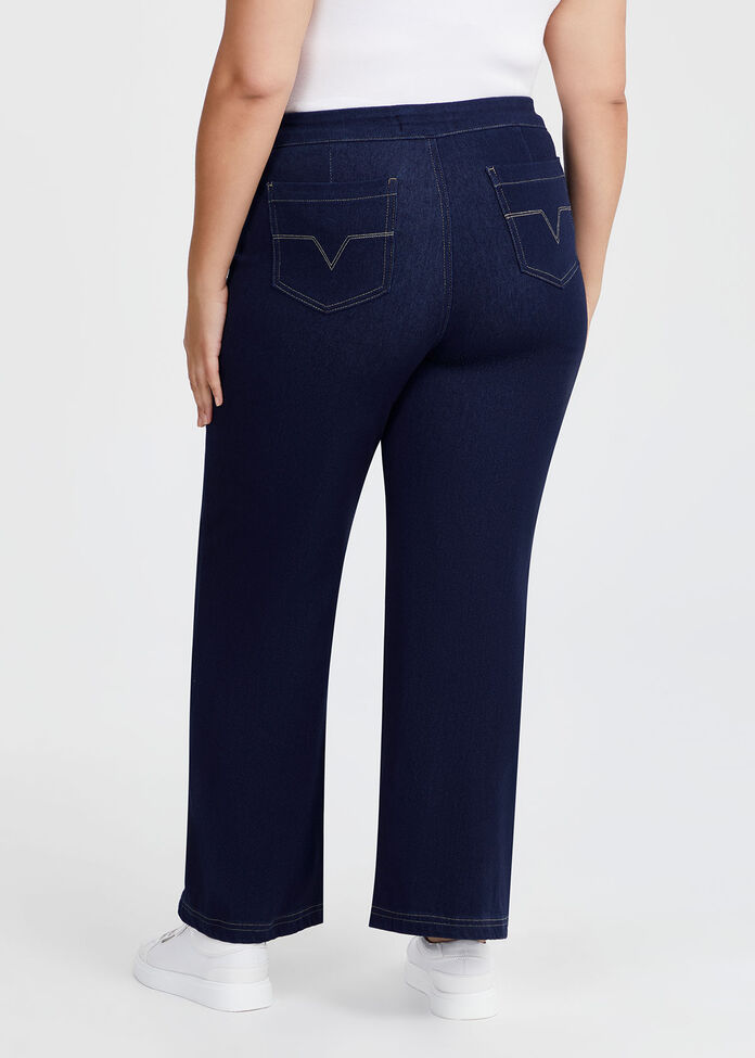 Petite Travel Wide Leg Jean, , hi-res